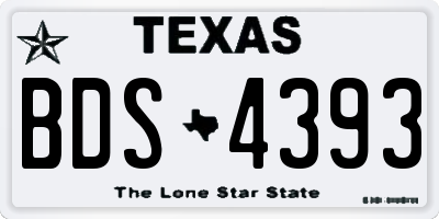TX license plate BDS4393
