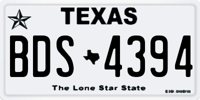 TX license plate BDS4394