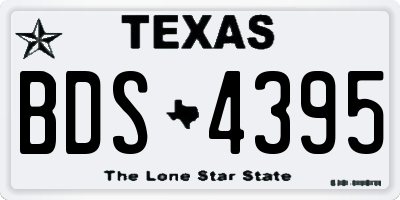 TX license plate BDS4395