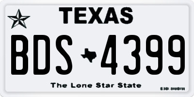 TX license plate BDS4399