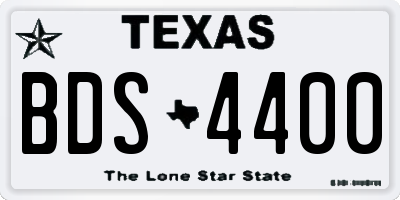 TX license plate BDS4400
