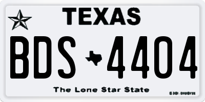 TX license plate BDS4404