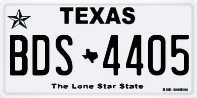 TX license plate BDS4405