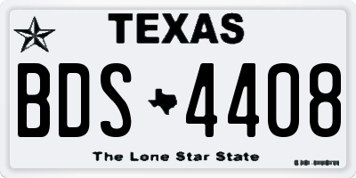 TX license plate BDS4408
