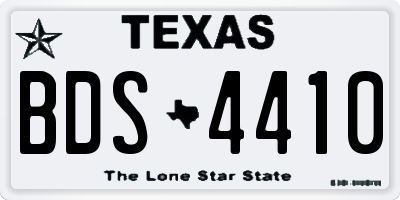 TX license plate BDS4410