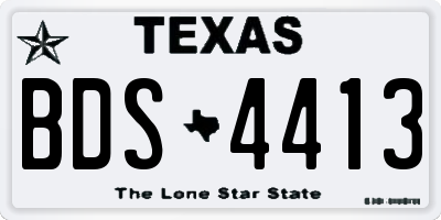 TX license plate BDS4413