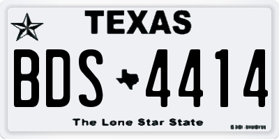 TX license plate BDS4414