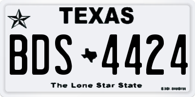 TX license plate BDS4424