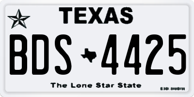 TX license plate BDS4425