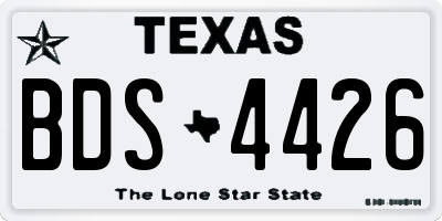 TX license plate BDS4426