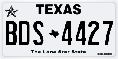 TX license plate BDS4427