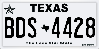 TX license plate BDS4428