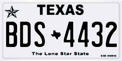 TX license plate BDS4432