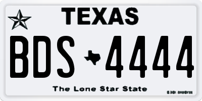 TX license plate BDS4444