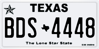TX license plate BDS4448