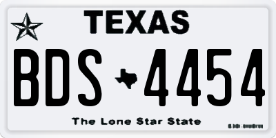 TX license plate BDS4454