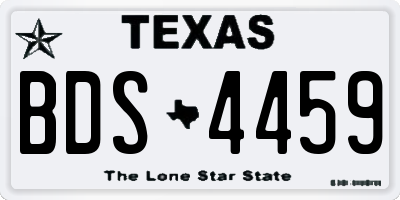 TX license plate BDS4459