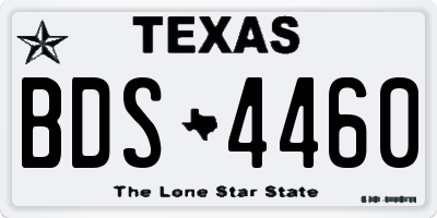 TX license plate BDS4460
