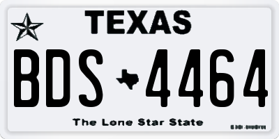 TX license plate BDS4464