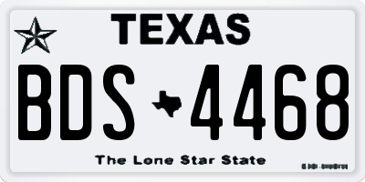 TX license plate BDS4468