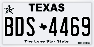 TX license plate BDS4469