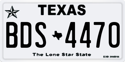 TX license plate BDS4470