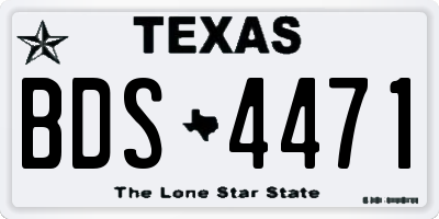TX license plate BDS4471