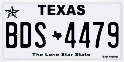 TX license plate BDS4479