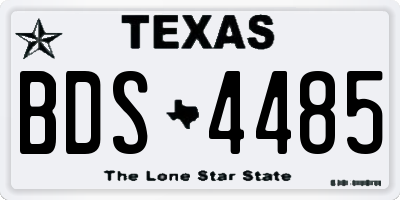 TX license plate BDS4485