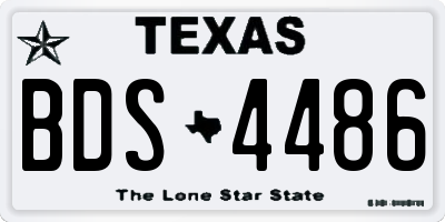 TX license plate BDS4486