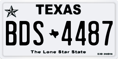 TX license plate BDS4487