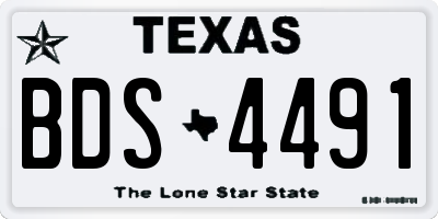 TX license plate BDS4491