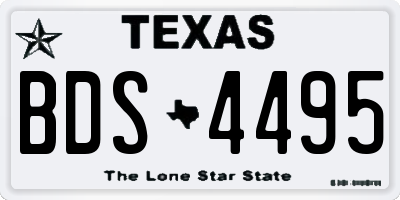 TX license plate BDS4495