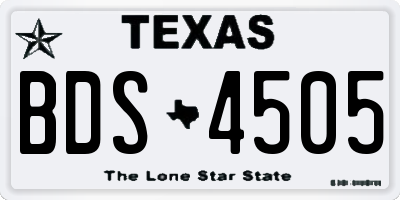 TX license plate BDS4505