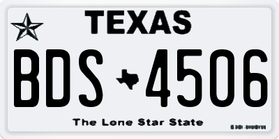 TX license plate BDS4506