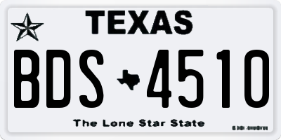 TX license plate BDS4510