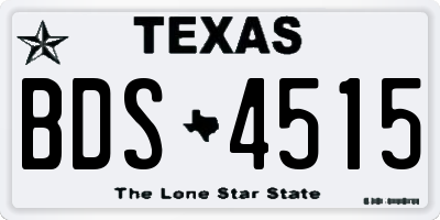 TX license plate BDS4515