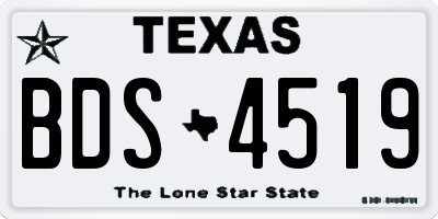 TX license plate BDS4519