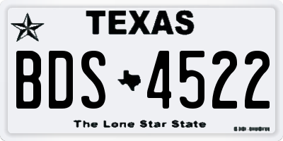 TX license plate BDS4522