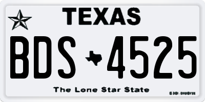 TX license plate BDS4525