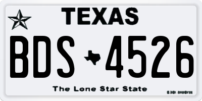 TX license plate BDS4526