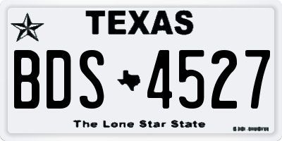 TX license plate BDS4527