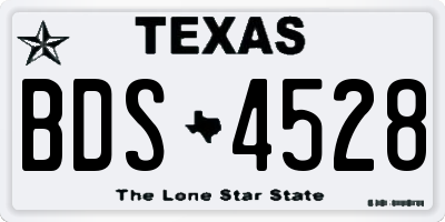 TX license plate BDS4528