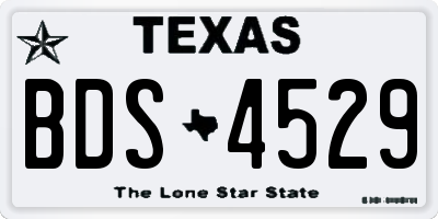 TX license plate BDS4529