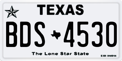 TX license plate BDS4530