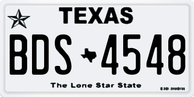 TX license plate BDS4548