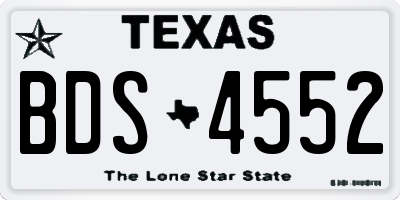 TX license plate BDS4552