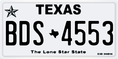 TX license plate BDS4553