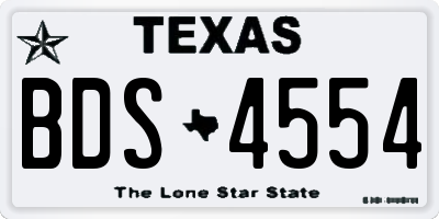 TX license plate BDS4554