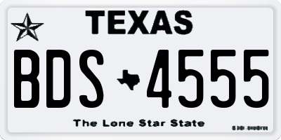 TX license plate BDS4555